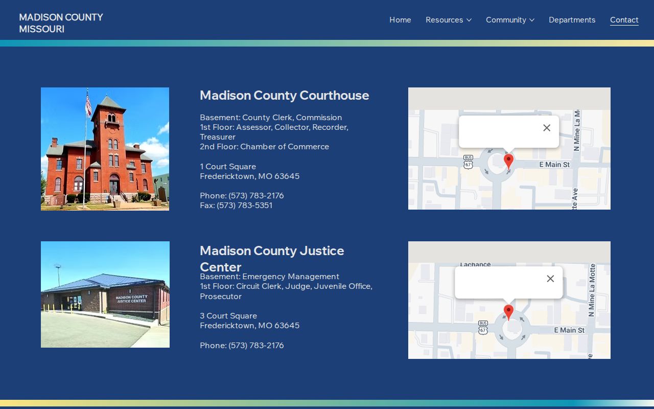 Madison County Justice Center contact for arrest-related court filings