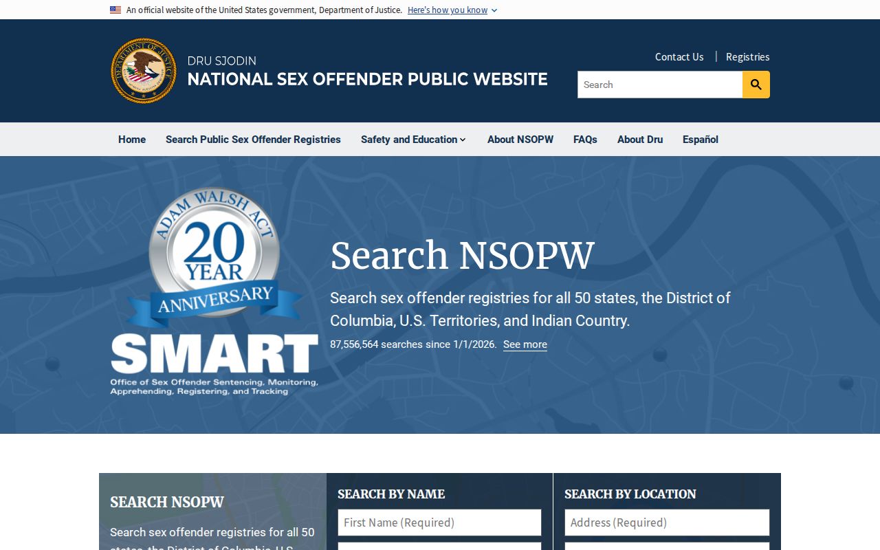 National search layer for Madison County sex offender records